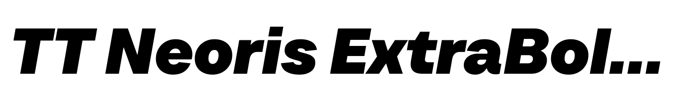TT Neoris ExtraBold Italic